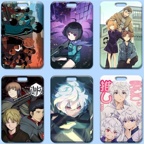 Anime Cartoon World Trigger DIY Student School Campus ID Card Hard Cover Employee ID Work ID ...