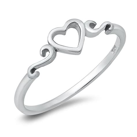 Quality 925 Sterling Silver Heart Ring-shop now