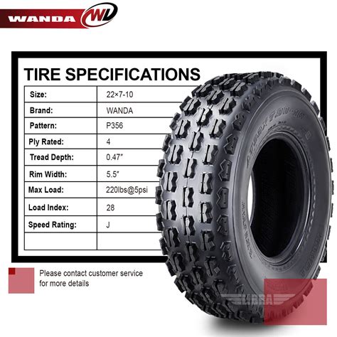 Yamaha Raptor 700 Warrior 350X ATV front tires set 22x7-10 22x7x10 GNCC ...