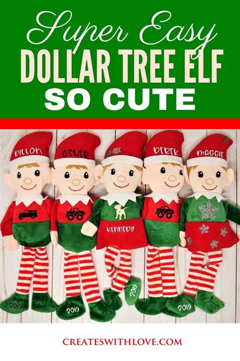 Dollar Tree Elf - Apply HTV with the Easy Press Mini » Creates with Love