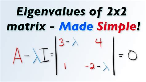 Find eigenvalues of 2x2 matrix - FAST and EASY!