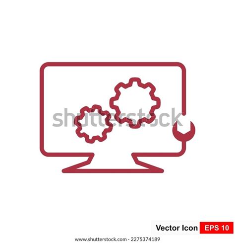 Computer Repair Digital Computer Logo Template Stock Vector (Royalty ...