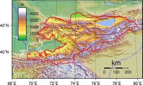 Kyrgyzstan Topography - MapSof.net