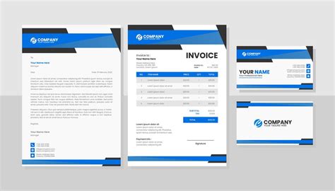 Professional business stationery template 6315053 Vector Art at Vecteezy