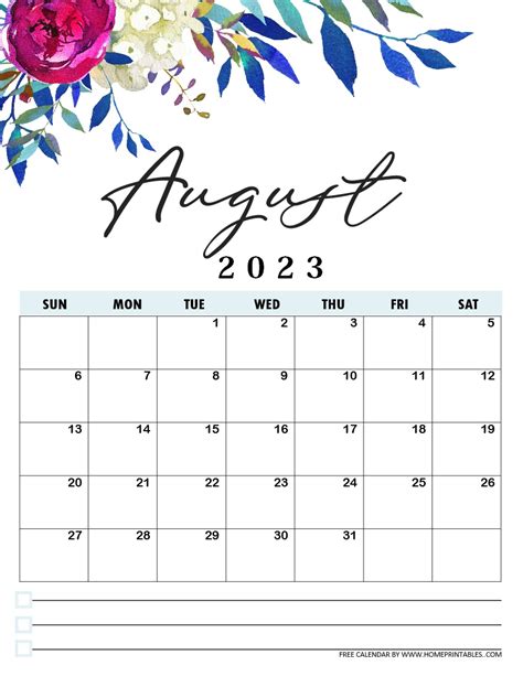 Free Printable Calendar 2023 in Beautiful Florals! | Free printable calendar templates, Free ...