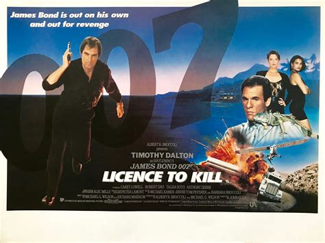 Original James Bond: Licence To Kill Movie Poster - Timothy Dalton - 007