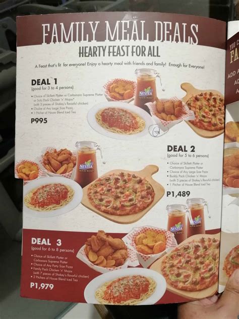 Shakeys Menu Philippines (2020) — Philippine Menus