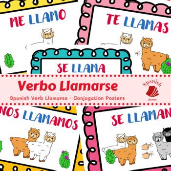 Spanish Verb Llamarse - Conjugation Posters {Spanish Doses} by Spanish ...