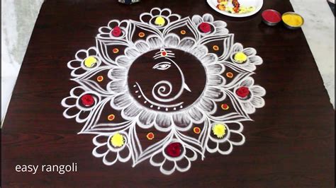 Creative Ganesh Chathurthi Kolam designs - Vinayaka chavithi muggulu ...