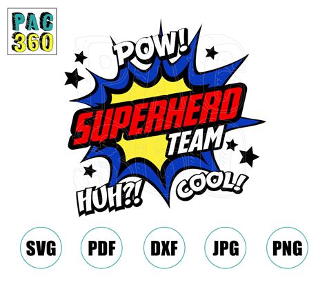 SuperHero Team SVG | Etsy