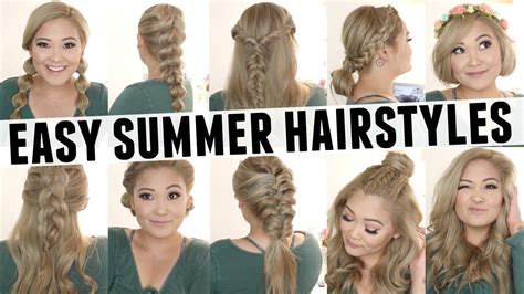 Easy Summer Hairstyles - YouTube