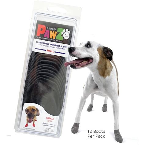 PAWZ Waterproof Dog Boots, Black, Small, 12 count - Chewy.com