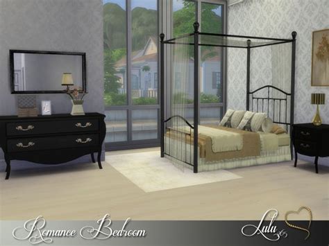 Romance Bedroom by Lulu265 at TSR » Sims 4 Updates | Metal canopy bed, Sims 4 bedroom, Bedroom set