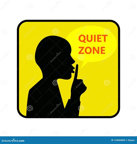 Quiet Zone Sign. Illustration of a Keep Quiet Stock Vector ...