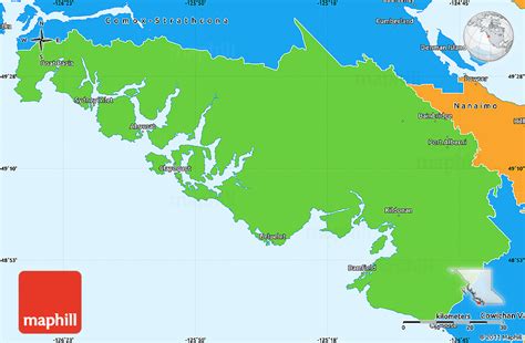 Political Simple Map of Alberni-Clayoquot