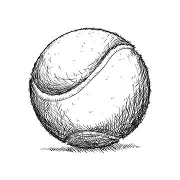 Tennis Ball Drawing / Tennis Ball Drawing Clipart Best - The main aim ...