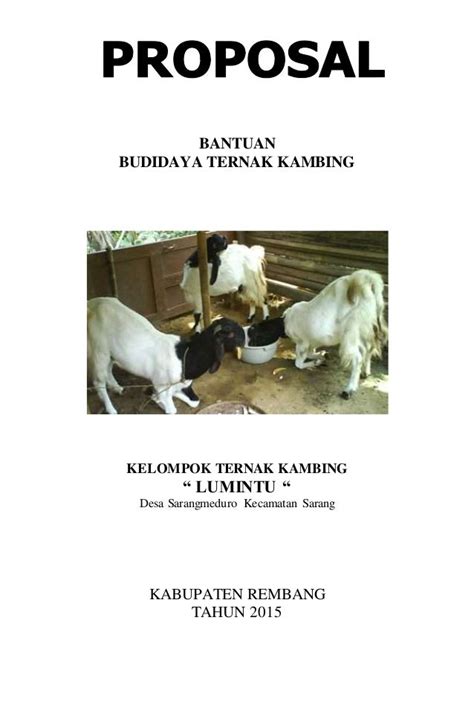 Contoh Proposal Permohonan Bantuan Ternak Kambing - Eminence Solutions