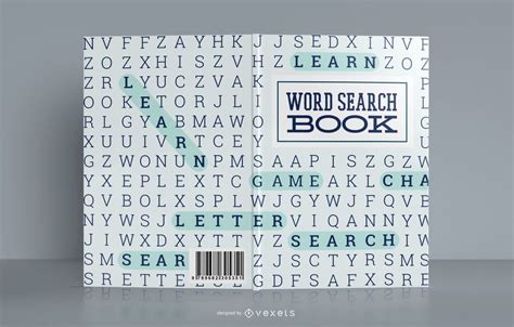 Word Search Book Cover Design Vector Download