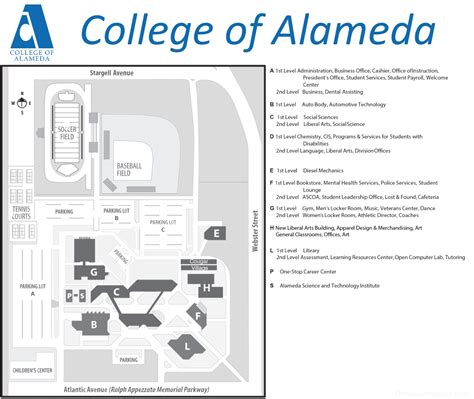 College of Alameda Campus Map - Ontheworldmap.com