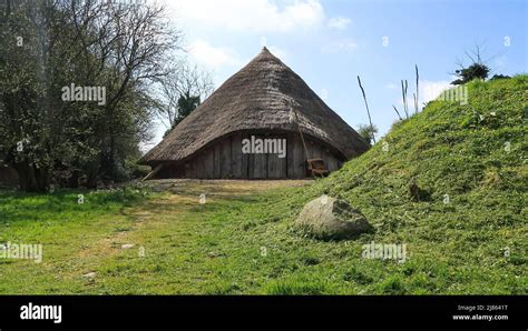 Iron Age Roundhouse reconstruction Whithorn Scotland Stock Photo - Alamy