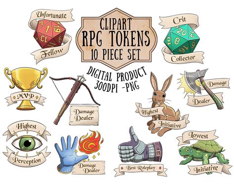 Funny RPG, Nerd Clipart, Role Playing Games, Role Playing Art, DnD Scrapbooking, Digital Download