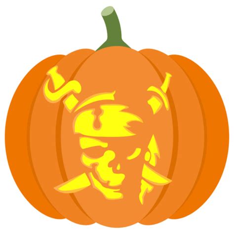 Pirate Symbol Pumpkin Stencil | Free Printable Papercraft Templates