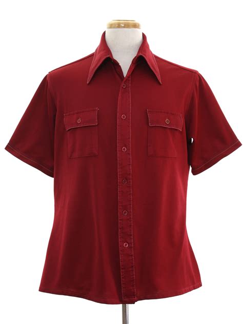 JC Penney 1970s Vintage Shirt: 70s -JC Penney- Mens dark red background ...