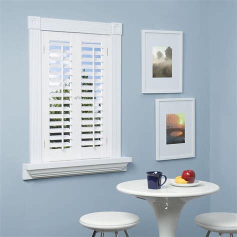 homeBASICS Plantation Faux Wood White Interior Shutter (Price Varies by ...