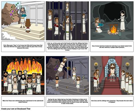 the story of cronus and Zeus Storyboard by 8541ed62