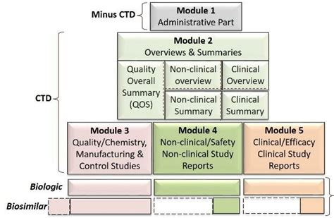 The CTD modules. Comparison of regulatory requirements for a reference ...