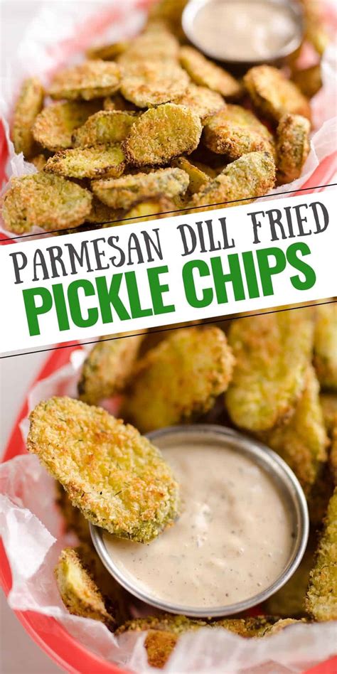 Airfryer Parmesan Dill Fried Pickle Chips - 5 Ingredient Snack