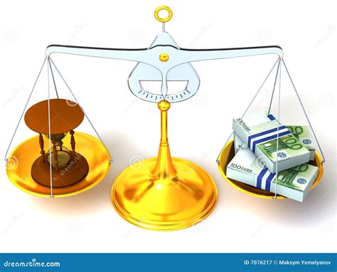 Balance of time and money stock illustration. Illustration of ideas ...