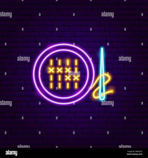 Cross Stitch Neon Sign Stock Vector Image & Art - Alamy