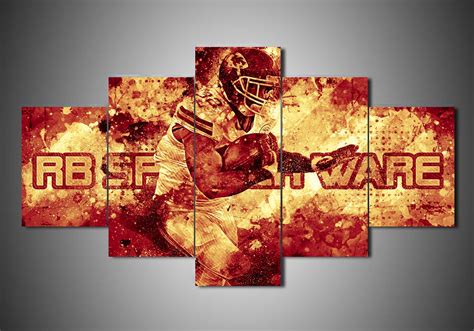 Kansas City Chiefs – Spencer Ware – Sport 5 Panel Canvas Art Wall Decor ...