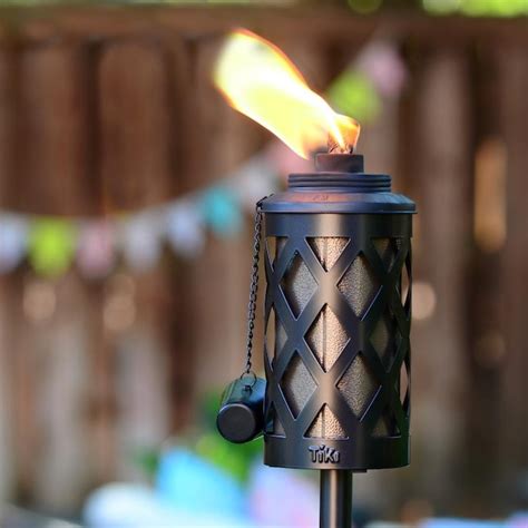 TIKI 65-in Urban Metal Steel Citronella Garden Torch in the Garden ...