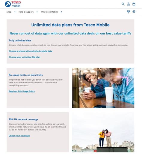 Tesco Mobile Unlimited Data Plans: With 5G From O2