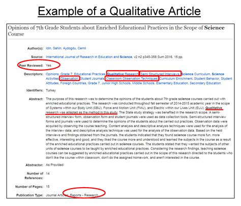 Evaluating Journal Articles - Education Research for Graduate Students ...