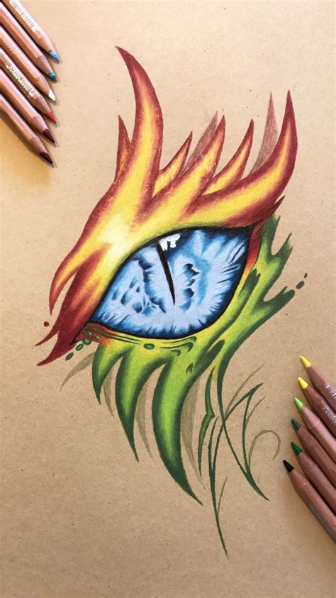 Dragon eye in 2022 | Dragon eye drawing, Key drawings, Color pencil art