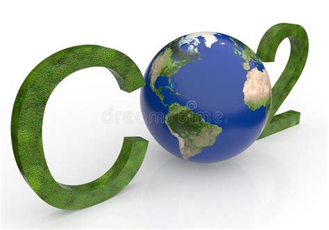 Chemical Symbol CO2 for Carbon Dioxide in Green Stock Illustration - Illustration of letters ...