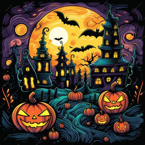 Premium Photo | Colorful and Cute Halloween Clip Art in Vector