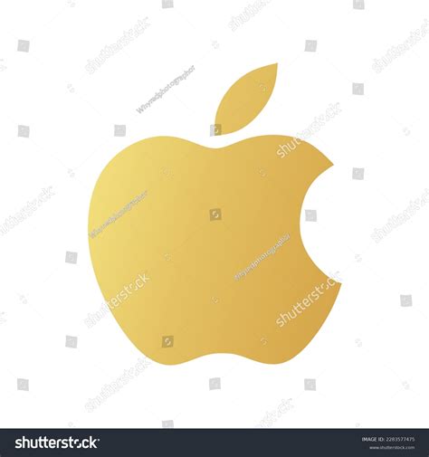 Golden Color Apple Iphone Official Logo Stock Vector (Royalty Free ...