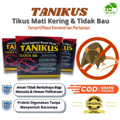 Jual Racun Tikus TANIKUS - Rodentisida Ampuh Pembasmi Tikus dan Tersertifikasi Kementerian ...