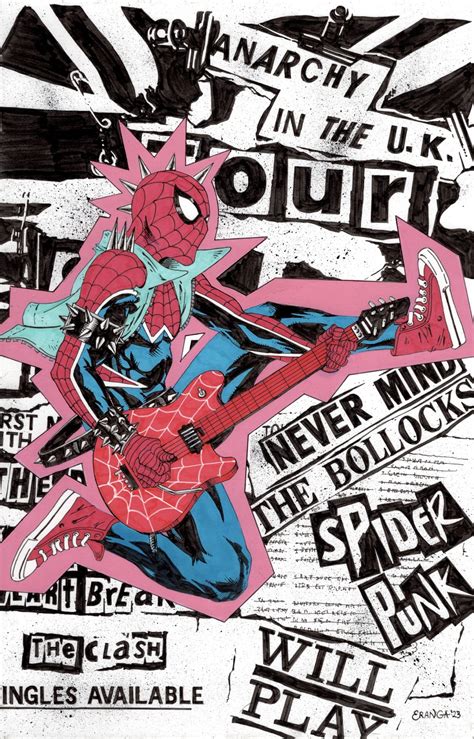 Spider-Punk, in M L's The Spider Web Comic Art Gallery Room