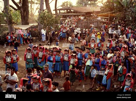 Gathering of Lisu tribes people, Northern Thailand Stock Photo - Alamy