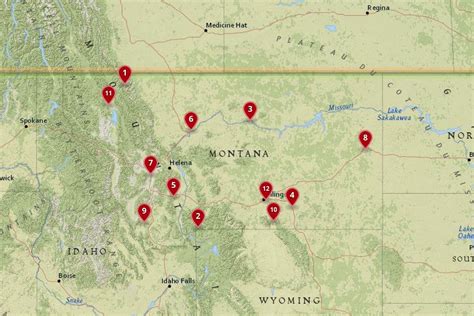 Montana National Parks Map