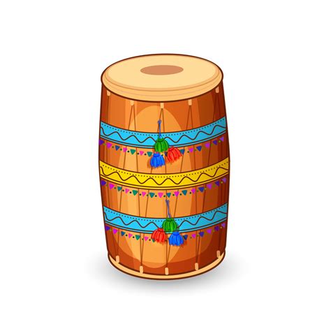 illustration of decorated dhol means drum used for Lohri, Vaishakhi and ...