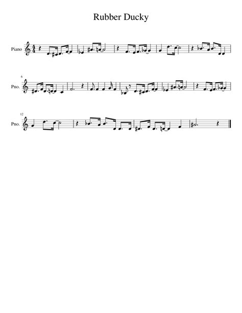 Rubber Ducky Sheet music for Piano, Saxophone alto (Solo) | Musescore.com