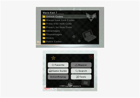 [release] Mario Kart 7 Ctrpf Cheat Plugin - 3ds Cheats Plugin PNG Image ...