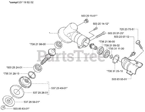 Husqvarna 323 L - Husqvarna String Trimmer (2004-03) Gear Head Parts Lookup with Diagrams ...