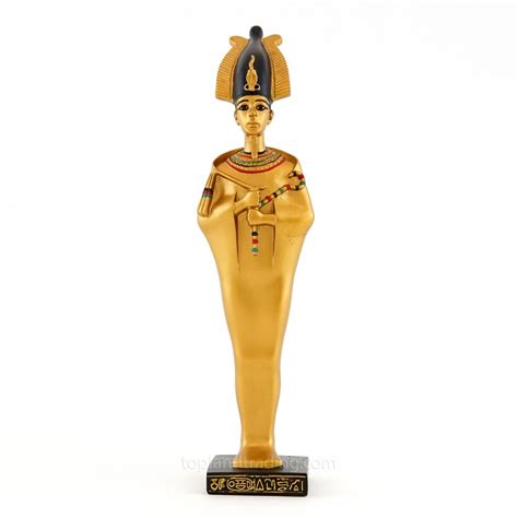 Osiris Egyptian God Gold Statue - Kemet, Altar Statue